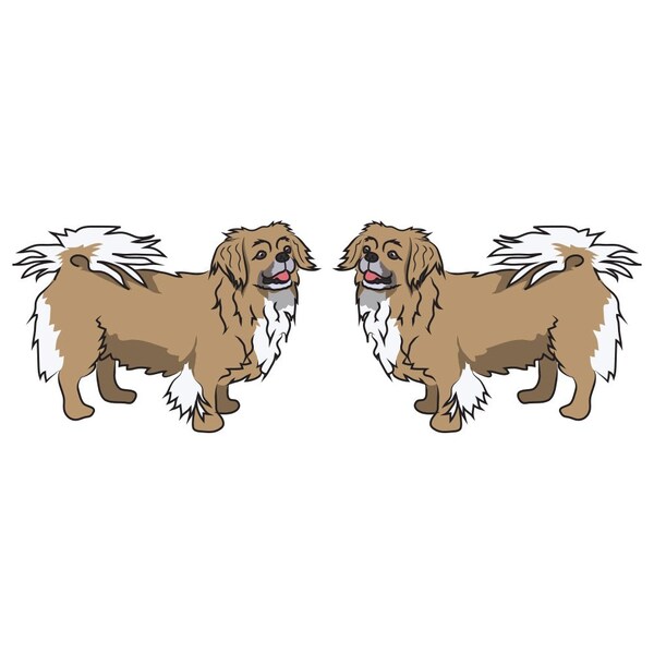 Tibetan Spaniel Dog Decal, Dog Lover Decor Vinyl Sticker